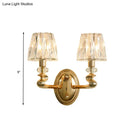 GobekUsa Modern Gold K9 Crystal Wall Sconce Light for Bedroom