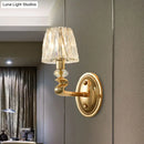 GobekUsa Modern Gold K9 Crystal Wall Sconce Light for Bedroom