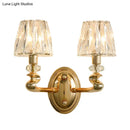 GobekUsa Modern Gold K9 Crystal Wall Sconce Light for Bedroom