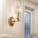 GobekUsa Modern Gold K9 Crystal Wall Sconce Light for Bedroom