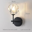 GobekUsa Crystal Wall Sconce: Modern LED Fixture for Bedroom, Living Room, and Hallway