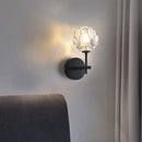 GobekUsa Crystal Wall Sconce: Modern LED Fixture for Bedroom, Living Room, and Hallway