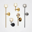 GobekUsa Crystal Wall Sconce: Modern LED Fixture for Bedroom, Living Room, and Hallway