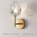 GobekUsa Crystal Wall Sconce: Modern LED Fixture for Bedroom, Living Room, and Hallway