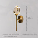 GobekUsa Crystal Wall Sconce: Modern LED Fixture for Bedroom, Living Room, and Hallway