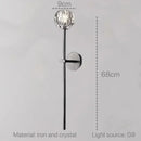 GobekUsa Crystal Wall Sconce: Modern LED Fixture for Bedroom, Living Room, and Hallway