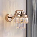 GobekUsa Modern Tri-Sided Crystal Rod Gold Wall Sconce with Single Bulb - Elegant Wall Mount Lighting Fixture