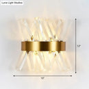 GobekUsa Modern Gold X-Shaped Wall Sconce with K9 Crystal - Bedroom Wall Mount Lamp