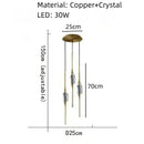 GobekUsa Crystal Wall Sconce Copper Body Light for Bedside, Stair, Foyer, Dining Room