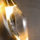 GobekUsa Crystal Wall Sconce Copper Body Light for Bedside, Stair, Foyer, Dining Room
