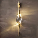 GobekUsa Crystal Wall Sconce Copper Body Light for Bedside, Stair, Foyer, Dining Room