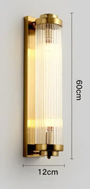 GobekUsa Crystal Wall Sconce Lamp for Living Room Bedside Decor Glass Gold Lighting
