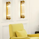 GobekUsa Crystal Wall Sconce Lamp for Living Room Bedside Decor Glass Gold Lighting
