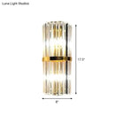 GobekUsa Gold Modern Wall Sconce Lamp with Crystal Shade - 1, 2, or 3 Bulb Options