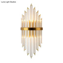GobekUsa Gold Modern Wall Sconce Lamp with Crystal Shade - 1, 2, or 3 Bulb Options