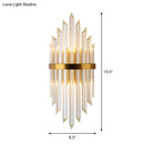 GobekUsa Gold Modern Wall Sconce Lamp with Crystal Shade - 1, 2, or 3 Bulb Options