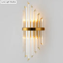 GobekUsa Gold Modern Wall Sconce Lamp with Crystal Shade - 1, 2, or 3 Bulb Options