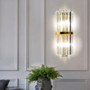 GobekUsa Gold Modern Wall Sconce Lamp with Crystal Shade - 1, 2, or 3 Bulb Options