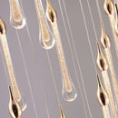 GobekUsa Crystal Water Drop Chandeliers: Modern Luxury LED Lighting for Bedroom, Bar & Decor