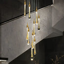 GobekUsa Crystal Water Drop Chandeliers: Modern Luxury LED Lighting for Bedroom, Bar & Decor