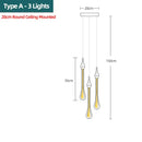 GobekUsa Crystal Water Drop Chandeliers: Modern Luxury LED Lighting for Bedroom, Bar & Decor
