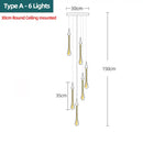 GobekUsa Crystal Water Drop Chandeliers: Modern Luxury LED Lighting for Bedroom, Bar & Decor