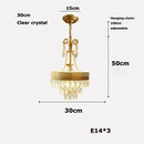 GobekUsa Crystal Water Drop LED Ceiling Chandelier for Foyer and Entry Way