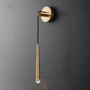 GobekUsa Crystal Water Drop Wall Sconce for Bathroom & Bedroom, Gold LED Mirror Light