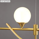 GobekUsa Sleek Gold Curves Pendant Light with Simplicity LED and Ball Shade