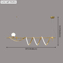 GobekUsa Sleek Gold Curves Pendant Light with Simplicity LED and Ball Shade