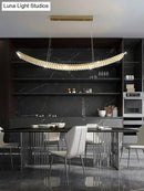 GobekUsa Shopia - Luxury Arch Crystal Suspension Chandelier - Modern Lighting Design