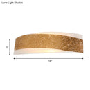 GobekUsa Modern Gold Curved LED Wall Lamp with 2 Lights for Living Room - Metal Wall Mount Lighting
