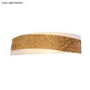 GobekUsa Modern Gold Curved LED Wall Lamp with 2 Lights for Living Room - Metal Wall Mount Lighting