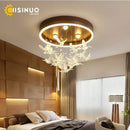 GobekUsa Dancing Girl LED Chandelier: Modern Kids Room Light, Cartoon Ceiling Lamp