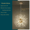 GobekUsa Dandelion Art Crystal Chandelier: Nordic Modern Luxury for Living Room & Restaurant