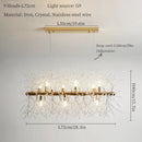 GobekUsa Dandelion Art Crystal Chandelier: Nordic Modern Luxury for Living Room & Restaurant