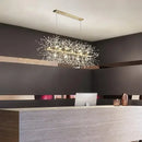 GobekUsa Dandelion Crystal Ceiling Lamp Chandelier for Bedroom Dining Room Kitchen Island