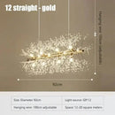 GobekUsa Dandelion Crystal Ceiling Lamp Chandelier for Bedroom Dining Room Kitchen Island