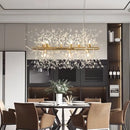 GobekUsa Dandelion Crystal Ceiling Lamp Chandelier for Bedroom Dining Room Kitchen Island