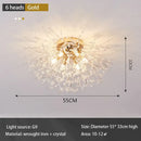 GobekUsa Dandelion Crystal Chandelier LED Ceiling Light for Romantic Living Room & Bedroom
