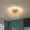 GobekUsa Dandelion Crystal Chandelier LED Ceiling Light for Romantic Living Room & Bedroom