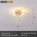 GobekUsa Dandelion Crystal Chandelier LED Ceiling Light for Romantic Living Room & Bedroom
