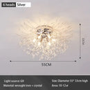 GobekUsa Dandelion Crystal Chandelier LED Ceiling Light for Romantic Living Room & Bedroom
