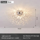 GobekUsa Dandelion Crystal Chandelier LED Ceiling Light for Romantic Living Room & Bedroom