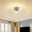 GobekUsa Dandelion Crystal Chandelier LED Ceiling Light for Romantic Living Room & Bedroom