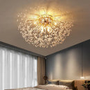 GobekUsa Dandelion Crystal Chandelier LED Ceiling Light for Romantic Living Room & Bedroom