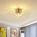 GobekUsa Dandelion Crystal Chandelier LED Ceiling Light for Romantic Living Room & Bedroom