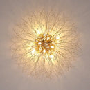 GobekUsa Dandelion Crystal Chandelier LED Ceiling Light for Romantic Living Room & Bedroom