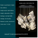 GobekUsa Acrylic Leaf Chandelier LED Light Dimmable Luxury Pendant for Home Decor