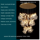 GobekUsa Acrylic Leaf Chandelier LED Light Dimmable Luxury Pendant for Home Decor